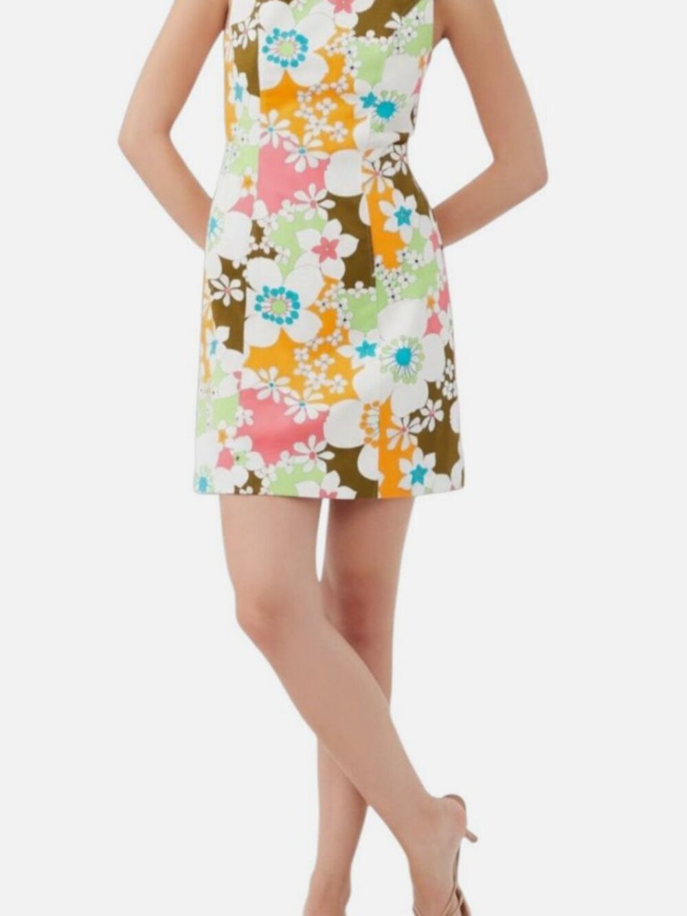 Trina Turk Women's White Floral Darlene Dress Size 12